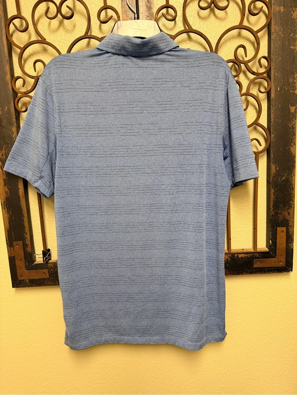 Nike Men’s Heather Blue Short Sleeve Polo Top